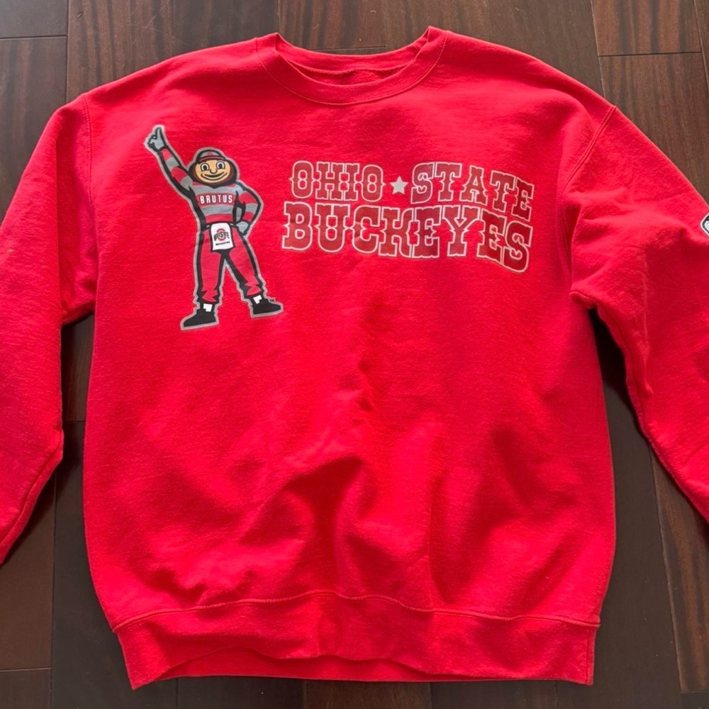 Ohio State Buckeyes Red Crewneck Sweatshirt